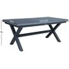 Home4You Dark Stalas COLUMBUS 183/243x100xH76, tamsiai pilkas