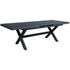 Home4You Stalas COLUMBUS 183/243x100xH76 Tamsiai pilka