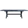 Home4You Stalas COLUMBUS 183/243x100xH76 Tamsiai pilka
