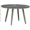 Home4You Lauko stalas SILVA D120xH75cm Pilka/Smėlio spalva