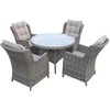 Home4You Stalas TRENTO, D110xA73,5cm, šviesiai pilkas