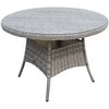 Home4You Stalas TRENTO, D110xA73,5cm, šviesiai pilkas