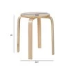 Home4You Taburetė SIXTY-1 D41xH45 cm, klijuota mediena su beržo lukštu