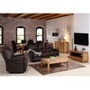 TV staliukas Home4You Televizoriaus stovas CHICAGO NEW su 2 stalčiais, 140x40x45 cm, mediena: ąžuolo lukštas, spalva: natūrali