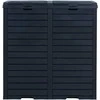 Home4You Šiukšliadėžė GALA 78x41xH86cm/230L, juodas plastikas