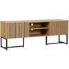 Home4You TV staliukas HAMPTON 160x40xH60cm, melaminas su ąžuolo žieve