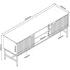 Home4You TV staliukas HELVE 150x40xH60cm Melaminas