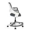 Home4You Vaikiška kėdė ROOKEE, 64x64xH76-93cm, spalva: pilka, rėmas: baltas plastikas