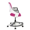 Home4You Vaikiška kėdė ROOKEE, 64x64xH76-93cm, spalva: rožinė, rėmas: baltas plastikas