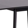 Home4You Valgomojo stalas ROXBY 80/120x80xH76cm, juodas
