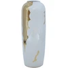Home4You Vase TITAN STONE D14xH38cm, baltas/golden river