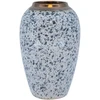 Vaza „TITAN STONE“, D17 x H27 cm, balta su juodais lašeliais