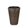 HOME4YOU Vazonas WICKER D28xH40cm, sintetinė vytelė, spalva: tamsiai ruda