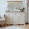 Home4You Veidrodis SAMIRA, 107x4,5x70 cm, spalva: sendinta balta, ruda