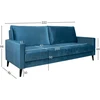 Home4You Sofa-lova ANNA su daiktadėže Melsvai žalias aksomas