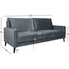 Home4You Sofa-lova ANNA su daiktadėže Pilkas aksomas
