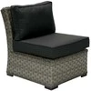 Sofa Home4You Vienvietė modulinės sofos GENEVA dalis su pagalvėlėmis, 81x62xH78cm, rėmas: aliumininis su plastikinių vytelių apdaila, spalva: pilka