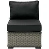 Sofa Home4You Vienvietė modulinės sofos GENEVA dalis su pagalvėlėmis, 81x62xH78cm, rėmas: aliumininis su plastikinių vytelių apdaila, spalva: pilka