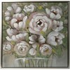 Sienų meno kūrinys WALLY 60x60cm, baltos gėlės