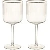 Home4You Vyno taurės su auksiniu kraštu, 2 vnt., aukštis 19,7 cm, 400 ml