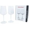 Home4You Vyno taurės 2vnt STRIPE POLAR H21,7cm 390ml, skaidrus stiklas