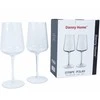 Home4You Vyno taurės 2vnt STRIPE POLAR H23,7cm 550ml, skaidrus stiklas