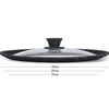 Fissman Dangtis TRIPLEX 26/28/30 cm silikono krastu, tamsiai pilka (stiklas)