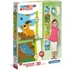 Clementoni supercolor dėlionė - ūgio matuoklis "Cutie Animals 30pcs