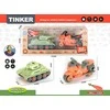 Dėlionė DIY Konstravimo Rinkinys „Tinker: Pirmieji Ratai“ – Tankas ir Motociklas