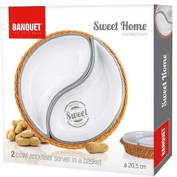 Banquet Dubenėliai krepšelyje 2vnt ,Sweet Home 20,5cm