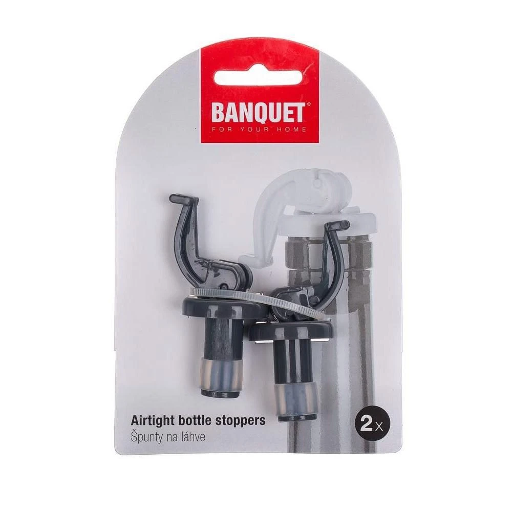 Banquet Plastikiniai kamšteliai buteliui 2vnt