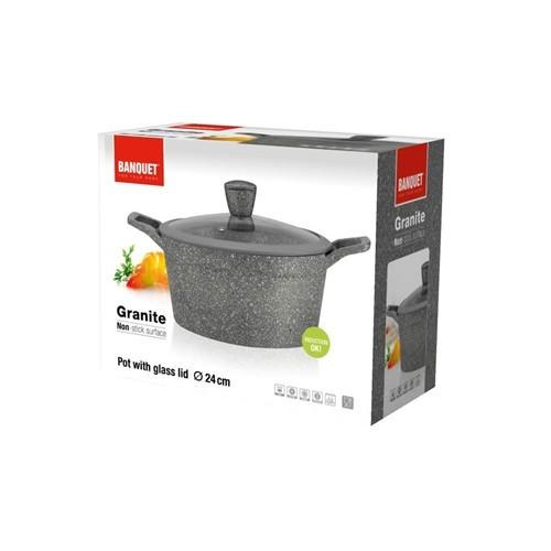 Banquet Puodas 24cm keramine danga "Granite"