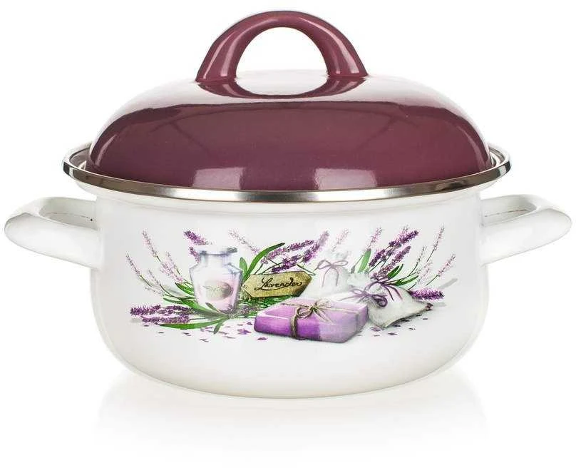 Banquet Puodas emaliuotas 22cm 2,9l,Lavander