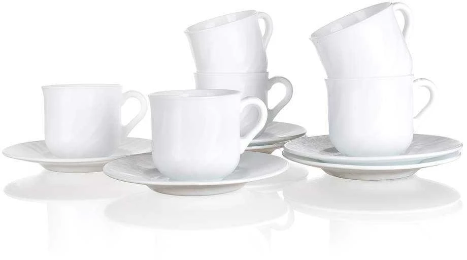 Banquet Puodelis su lėkštutė 6vnt 250ml,Ebro