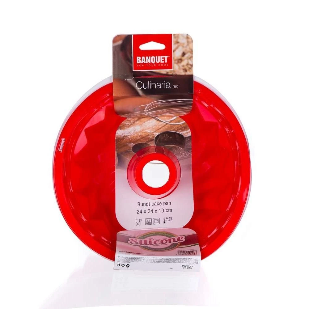 Banquet Silikoninė kekso forma 24cm,raudona