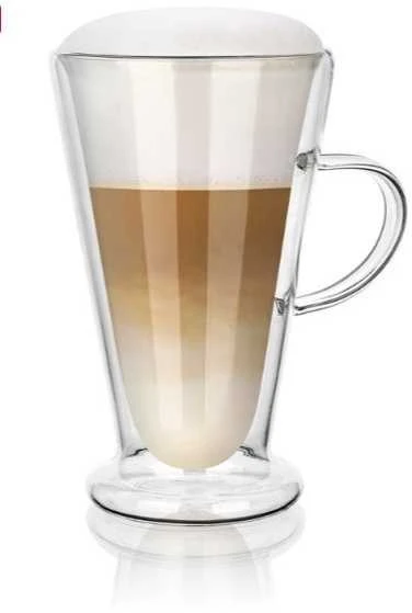 BANQUET Stikliniai puodeliai su dvigubomis sienelėmis 2vnt 400ml Doblo, latte