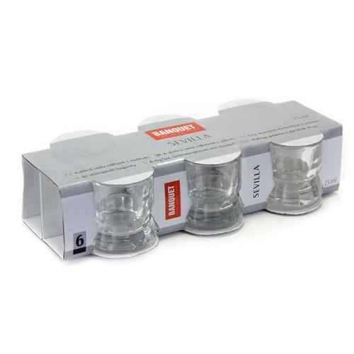 Banquet Stikliukai 25ml 6vnt su ąsele