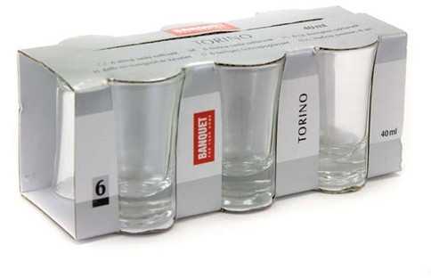 Banquet Stikliukai 40ml 6vnt "Torino"