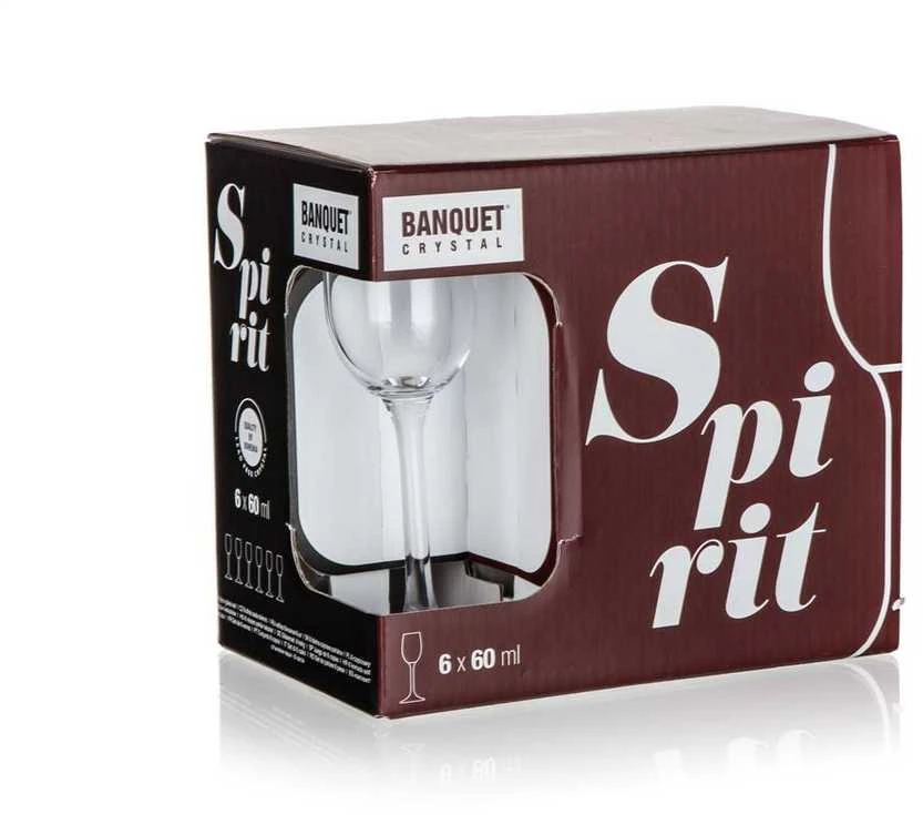 BANQUET Taurės stipriems gėrimams 60ml 6vnt,Leona
