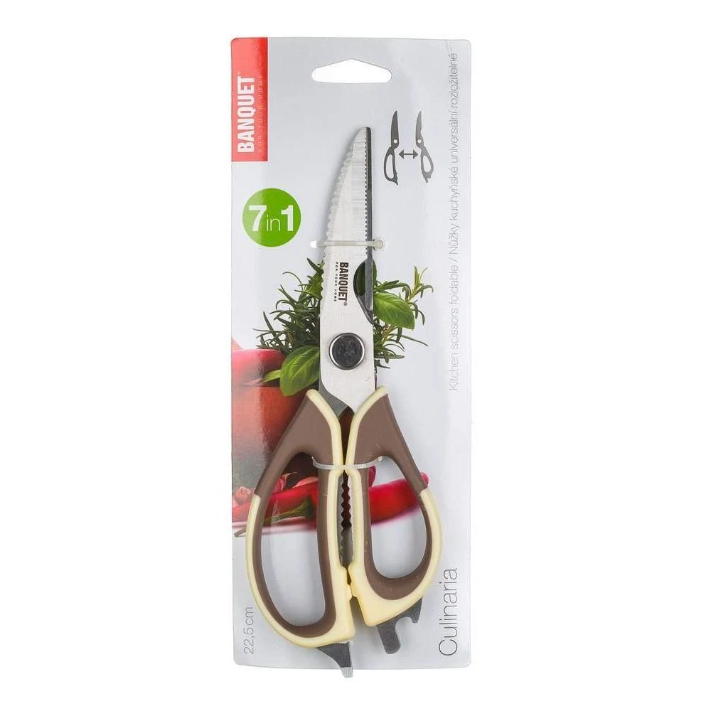 Banquet Žirklės virtuvės 22,5CM rusvos rank.sudedamos