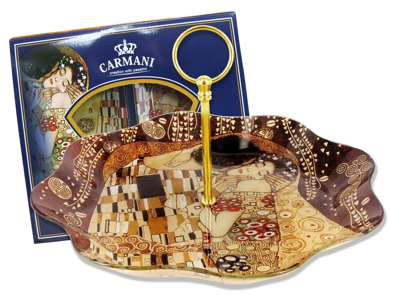 Camani Carmani Lėkštė 29,7cm su rankena, G.Klimt "Bučinys"