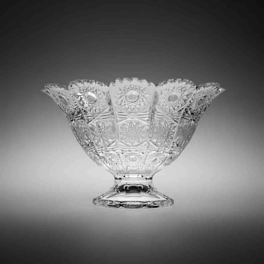 Crystal Bohemia Bohemia krištolinis dubuo ant kojelės 25,5cm