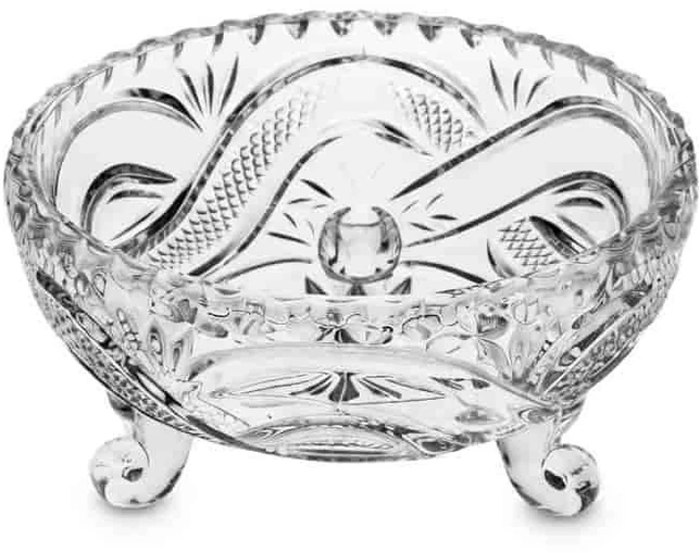 Crystal Bohemia Bohemia krištolinis dubuo ant kojelių 18cm