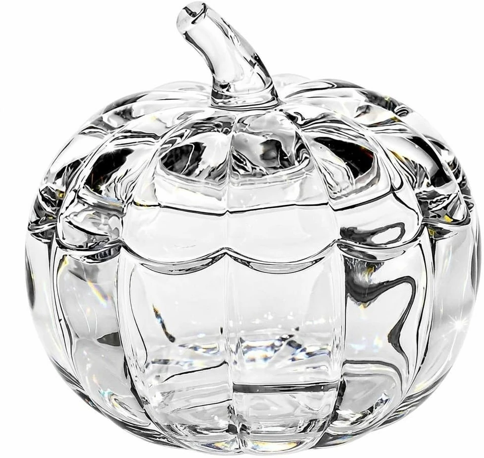 Crystal Bohemia Bohemia Indas su dangčiu 18cm."Moliūgas"