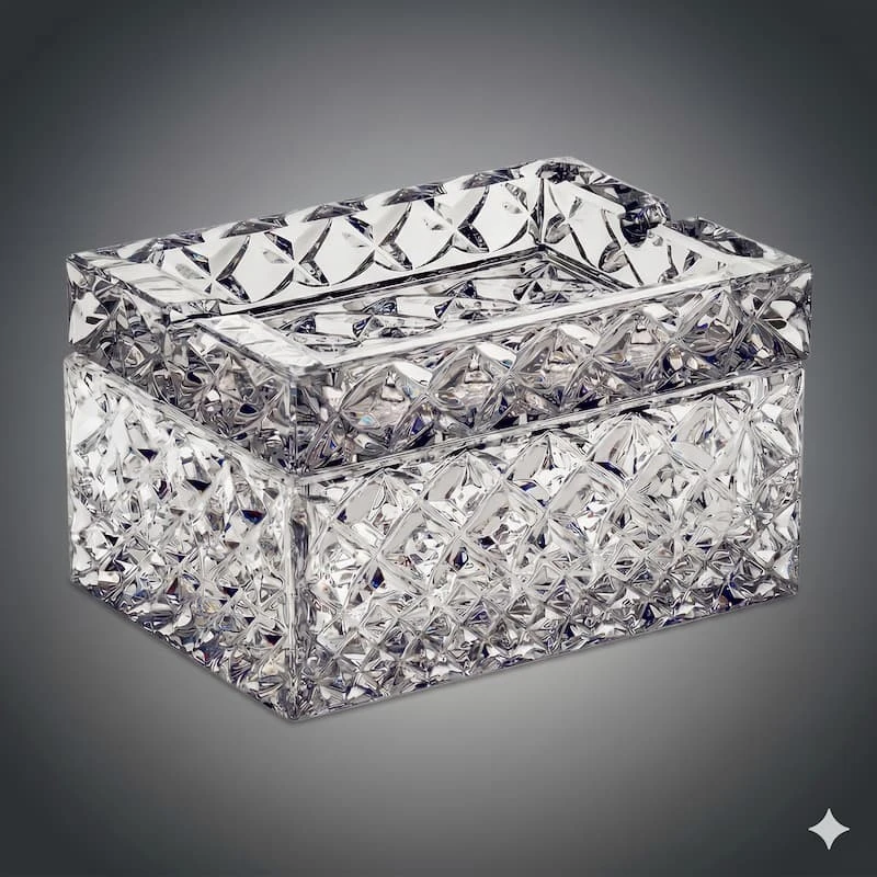 Crystal Bohemia Bohemia krištolinė dėžutė 12cm