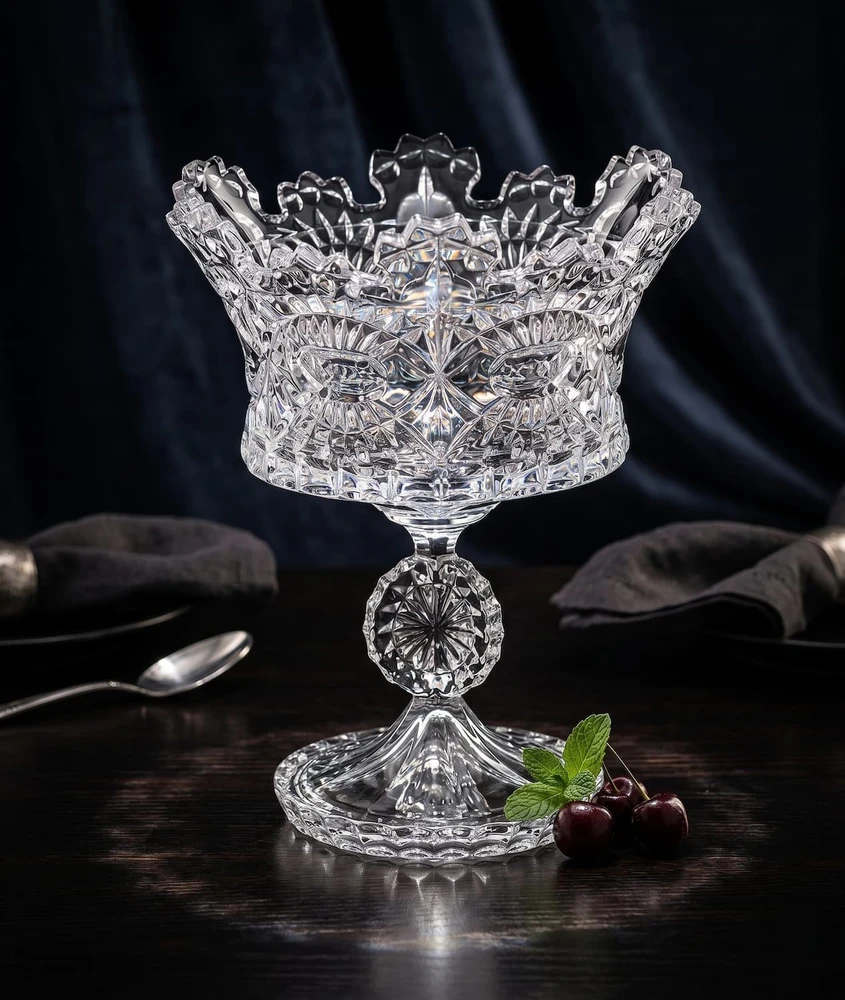 Crystal Bohemia Bohemia krištolinė vaisinė 26cm, "Karūna"