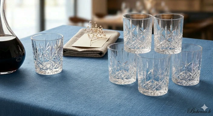 Crystal Bohemia Bohemia krištolinės stiklinės 240ml, 6 vnt, Madison