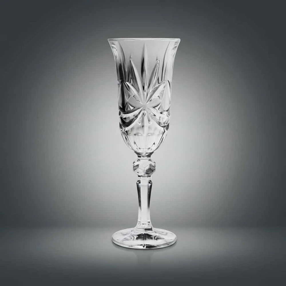 Crystal Bohemia Bohemia krištolinės taurės šampanui 150ml 6 vnt Lorey Ribbon