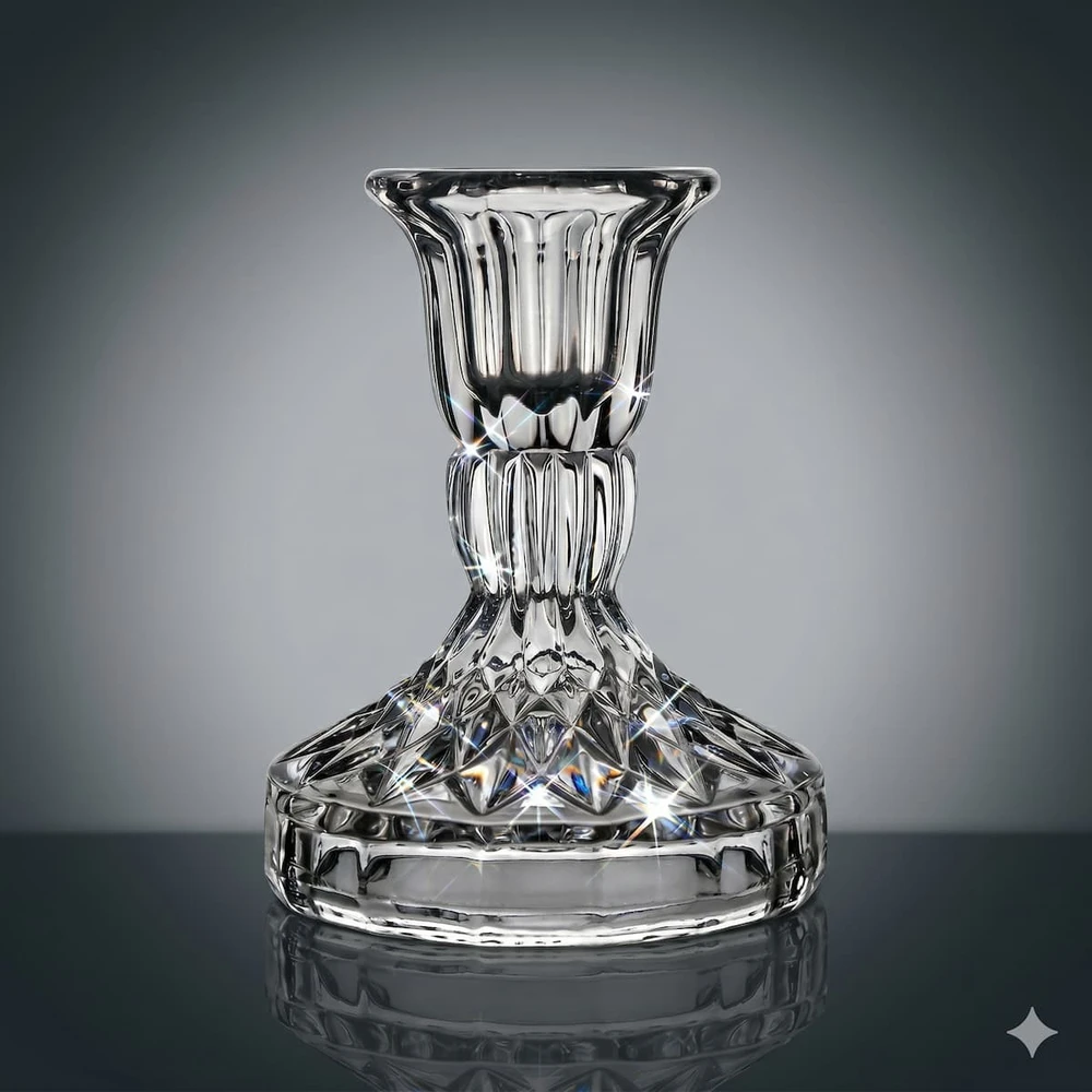 Crystal Bohemia Bohemia Žvakidė 10cm, Diamond