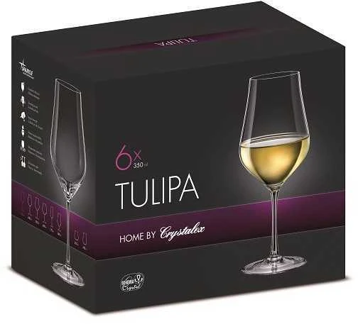 Crystalex Taurės baltam vynui,350 ml Tulipa